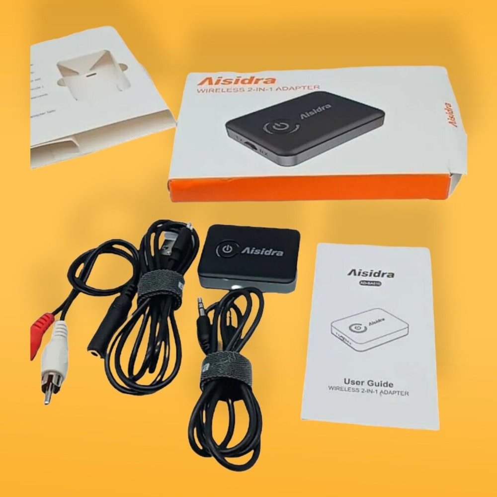 Aisidra Transmitter Bluetooth Wireless 2 in 1 Adapter for Audio 5V Model AD-BA01